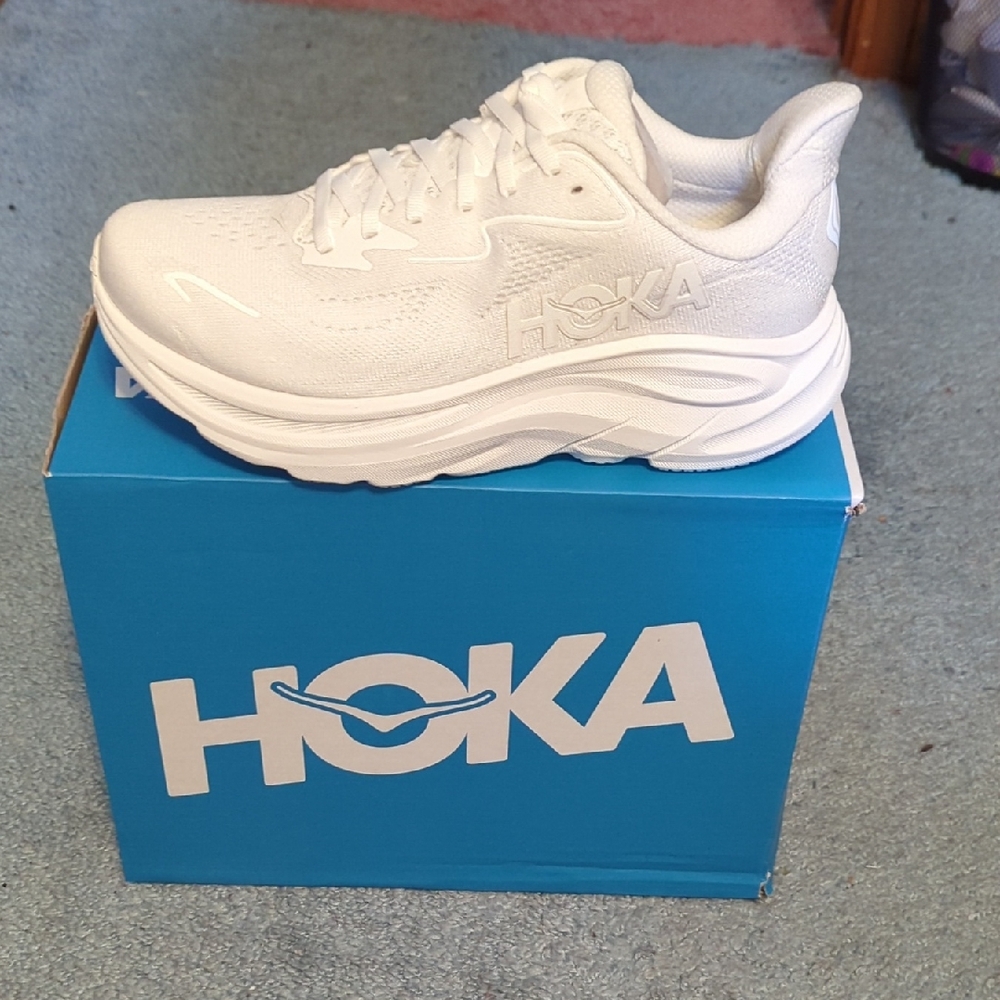 Hoka All-White Clifton 10